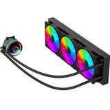 GameMax Iceburg 360mm ARGB Liquid AIO CPU Cooler with Triple 120mm Fans, PWM Control, and RGB Lighting - Compatible with Intel and AMD