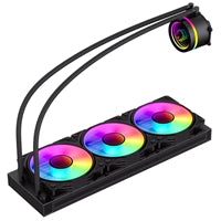 GameMax Iceburg 360mm ARGB Liquid AIO CPU Cooler with Triple 120mm Fans, PWM Control, and RGB Lighting - Compatible with Intel and AMD