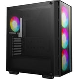 DeepCool MATREXX 55 V4 C Mid-Tower ATX Case, Type-C and USB 3.0,  front ARGB fans and front LED strip, Tempered Glass Side Panel