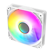 CIT Halo 120mm Infinity ARGB White 4-Pin PWM High-Performance PC Cooling Fan with Addressable RGB Lighting and Superior Airflow