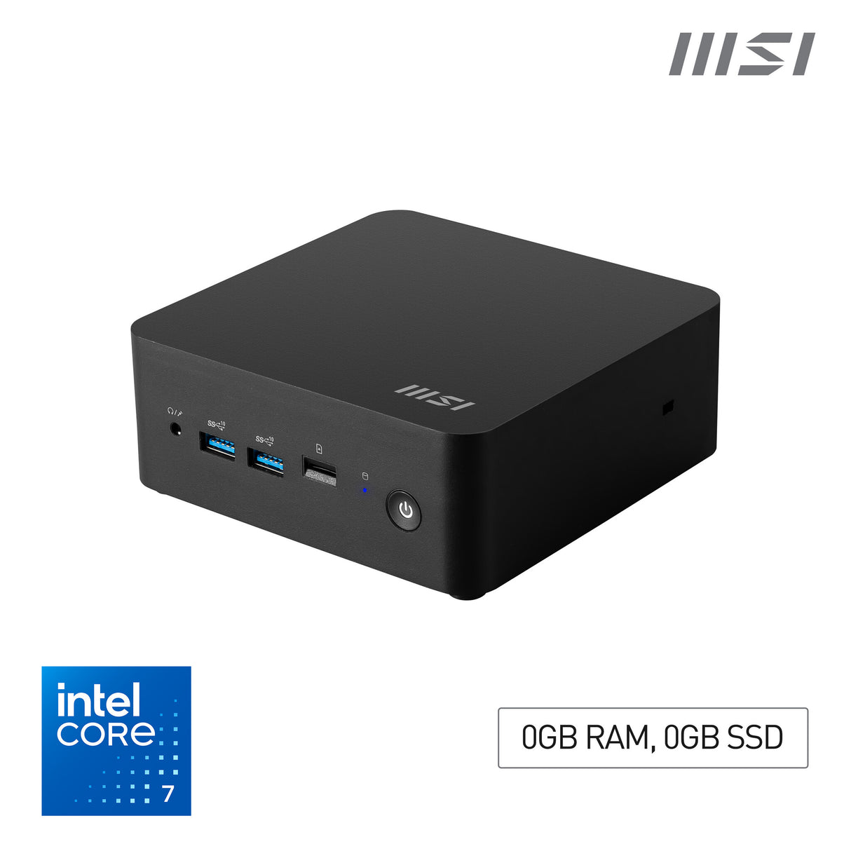 MSI Cubi NUC 1M Intel Core 7 150U (14th Gen - Series 1) Barebone, NUC, SFF, Mini Computer, HTPC, (NO RAM, NO Storage, NO OS), Intel Graphics/DDR5/Dual ThunderBolt 4/Dual HDMI/Dual LAN/WiFi 6E/BT 5.3/VESA - NUC 1M i7 150U BB