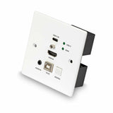Lindy 150m Cat.6 HDMI 4K60 & Type C HDBaseT UK Wall Plate KVM Extender, Transmitter
