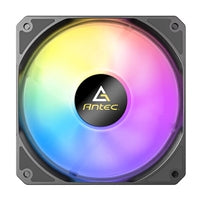 Antec P12 ARGB PWM 120mm Fan 3 pack - 4-Pin, Black, High-Airflow Cooling, 9-Blade Design with Anti-Vibration Pads