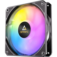 Antec P12R ARGB Reverse PWM 120mm Fan - 4-Pin, Black, High-Airflow Cooling, 9-Blade Design with Anti-Vibration Pads