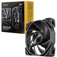 Antec NOVA 120 PWM Fan - High-Performance Cooling with Fluid Dynamic Bearing, Precise Three-Phase Speed Control, Industrial-Grade Metal Construction, and Dustproof Design