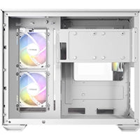Antec CX600M Trio ARGB Mini Tower Gaming Case, White, Tempered Glass Panels, Dual Chamber Design, Vertical Cooling, Pre-Installed ARGB Fans, Water Cooling Support