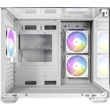 Antec CX600M Trio ARGB Mini Tower Gaming Case, White, Tempered Glass Panels, Dual Chamber Design, Vertical Cooling, Pre-Installed ARGB Fans, Water Cooling Support