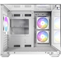 Antec CX600M Trio ARGB Mini Tower Gaming Case, White, Tempered Glass Panels, Dual Chamber Design, Vertical Cooling, Pre-Installed ARGB Fans, Water Cooling Support