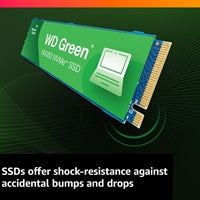 WD Green SN350 (WDS250G2G0C) 250GB NVMe SSD, M.2 Interface, PCIe Gen3, 2280, Read 1500MB/s, Write 2400MB/s, 3 Year Warranty