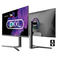 piXL CM27G7 27 Inch Frameless QHD IPS Monitor, 100Hz, 1ms, Freesync, G-Sync, HDMI, Display Port, USB, Black with RGB Lighting, VESA Mount, Height Adjustable, 3Year Warranty