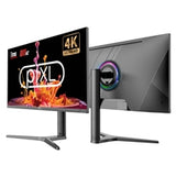 piXL CM32G7 32 Inch 4K IPS Monitor, 144Hz, 1ms, Frameless, Freesync, G-Sync, HDMI, DisplayPort, USB-C, USB-A x 2 With Audio Port, Black, RGB Lighting, VESA Mount, Height Adjustable, 3 Year Warranty