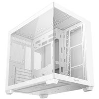 DeepCool CG530 Dual-Chamber Computer Case, Tempered Glass Panels, Advanced Cooling Support, Exceptional Cable Management, White