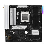 ASRock B850M Pro RS WiFi AMD AM5 Socket Motherboard, Micro-ATX, 4x DDR5 Slots, 3x M.2 Sockets, 2x USB-C Port, Fitted I/O Shield, 2.5GbE LAN, Wi-Fi 6E, 1x DisplayPort / 1x HDMI Port