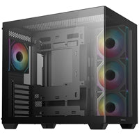 DeepCool CG530 4F Mid-Tower Case with Tempered Glass Panels, 4 Pre-Installed ARGB Fans, and Optimal Airflow Support, Black
