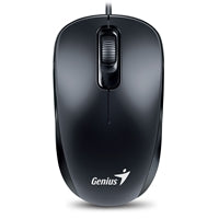 Genius DX-110 Wired USB-Type C Plug and Play Mouse, 1000 DPI Optical Tracking, 3 Button with Scroll Wheel, Ambidextrous Design with 1.5m Cable, Black
