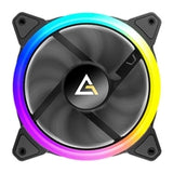 Antec Neon 120 ARGB PWM Case Fan, 3 Pack, Hydro Bearing, 800-1600 RPM, Black