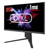 piXL CM27F10 27 Inch Frameless Gaming Monitor, Widescreen LCD Panel, Full HD 1920x1080, 1ms Response Time, 165Hz Refresh, Display Port / HDMI, 16.7 Million Colour Support, VESA Wall Mount, Black Finish