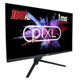 piXL CM27F10 27 Inch Frameless Gaming Monitor, Widescreen LCD Panel, Full HD 1920x1080, 1ms Response Time, 165Hz Refresh, Display Port / HDMI, 16.7 Million Colour Support, VESA Wall Mount, Black Finish