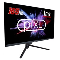 piXL CM27F10 27 Inch Frameless Gaming Monitor, Widescreen LCD Panel, Full HD 1920x1080, 1ms Response Time, 165Hz Refresh, Display Port / HDMI, 16.7 Million Colour Support, VESA Wall Mount, Black Finish