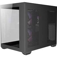 Antec CX600M ARGB Mini-Tower Gaming Case, 1 x USB 3.0 / 1 x USB 2.0, Tempered Glass Front and Side Window Panel, Dual-Chamber Design, 3 x Pre-Installed ARGB LED Fans, Micro-ATX, ITX Compatible