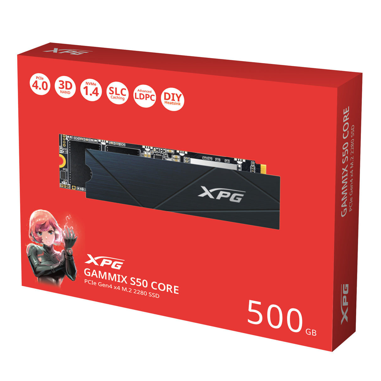 ADATA GAMMIX S50 CORE 500 GB M.2 PCI Express 4.0 NVMe 3D NAND