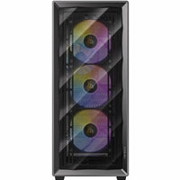 ANTEC AX85 ARGB Case, Black, Mid Tower, 2 x USB 3.0, Tempered Glass Side WIndow Panel, Large Mesh Front Panel for Excellent Cooling Performance, 4 x Addressable RGB Fans Included with Hub
