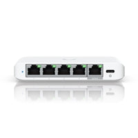 Ubiquiti USW-FLEX-2.5G-5 UniFi Flex 2.5G Ultra Compact 5 Port POE/USB-C Powered Managed Switch