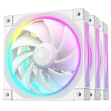DeepCool FL12 120mm PWM 3 Pack White Fan - High Performance, Low Noise, Fluid Dynamic Bearing, 36 ARGB LEDs, 500-2150 RPM, 55 CFM Airflow, 4-Pin PWM Control