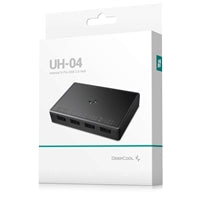 DeepCool USB HUB 4 ports, Easy Setup, Plug-and-play, Windows, macOS Compatibility, Connecting Multiple USB Devices, Black