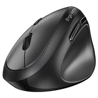 Genius Ergo 8350S Wireless Ergonomic Vertical Mouse, Blutooth & 2.4 GHz, Adjustable DPI levels up to 2400 DPI, 5 Button with Scroll Wheel, Dark Grey
