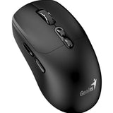 Genius AI Copilot Wireless Bluetooth Silent Mouse, Blutooth & 2.4 GHz, Adjustable DPI levels up to 16000 DPI, 7 Button with Scroll Wheel, Black