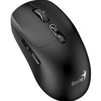 Genius AI Copilot Wireless Bluetooth Silent Mouse, Blutooth & 2.4 GHz, Adjustable DPI levels up to 16000 DPI, 7 Button with Scroll Wheel, Black