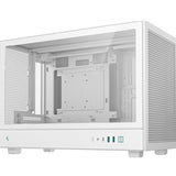 DeepCool CH260 White Micro-ATX Case, High-Airflow Compact PC Case with Tempered Glass Panel, USB-C Port, Supports 360mm Radiator, ATX PSU, Black