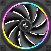 DeepCool FL12 120mm PWM 3 Pack Reverse Fan - High Performance, Low Noise, Fluid Dynamic Bearing, 36 ARGB LEDs, 500-2150 RPM, 55 CFM Airflow, 4-Pin PWM Control