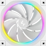 DeepCool FL12 120mm PWM 3 Pack Reverse White Fan - High Performance, Low Noise, Fluid Dynamic Bearing, 36 ARGB LEDs, 500-2150 RPM, 55 CFM Airflow, 4-Pin PWM Control