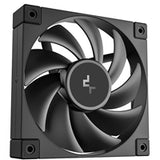 DeepCool FD12 120mm PWM Case Fan, High Airflow, Low Noise, Hydro Bearing, Daisy-Chain 8-Pin Connector, Black, Single Pack