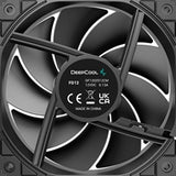 DeepCool FD12 120mm Case Fan 3-Pack, PWM Control, High Airflow, Low Noise, Hydro Bearing, Black, Anti-Vibration Pads, 4-Pin Connector