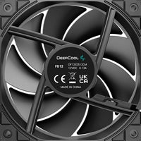 DeepCool FD12 120mm Case Fan 3-Pack, PWM Control, High Airflow, Low Noise, Hydro Bearing, Black, Anti-Vibration Pads, 4-Pin Connector