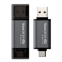 Team TX13128GC01 2 in 1 Dual OTG 128GB Flash Drive, X1 USB 3.2 Gen1, Type C & A, Plug and Play