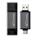 Team TX13128GC01 2 in 1 Dual OTG 128GB Flash Drive, X1 USB 3.2 Gen1, Type C & A, Plug and Play