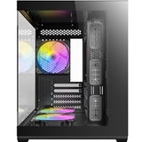 Antec CX60M ARGB Mini Tower Micro ATX Gaming Case, Black, Tempered Glass Panels, Dual Chamber Design, Vertical Cooling, Pre-Installed ARGB Fans, Water Cooling Support,