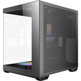 Antec CX60M ARGB Mini Tower Micro ATX Gaming Case, Black, Tempered Glass Panels, Dual Chamber Design, Vertical Cooling, Pre-Installed ARGB Fans, Water Cooling Support,