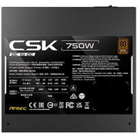 Antec CSK DC 750W PSU, 80+ Bronze, Fully Wired, Antec's 5-year warranty