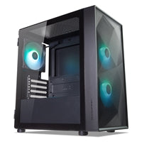TecWare Forge M2 mATX PC Case, Compact High Airflow Mesh Front Panel, 3 x ARGB Fans Included, Hinged Tempered Glass Door, Supports 240mm Radiator, mATX/ITX, Black