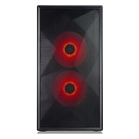 TecWare Forge M2 mATX PC Case, Compact High Airflow Mesh Front Panel, 3 x ARGB Fans Included, Hinged Tempered Glass Door, Supports 240mm Radiator, mATX/ITX, Black