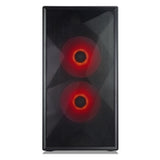 TecWare Forge M2 mATX PC Case, Compact High Airflow Mesh Front Panel, 3 x ARGB Fans Included, Hinged Tempered Glass Door, Supports 240mm Radiator, mATX/ITX, Black