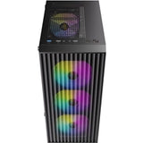 Antec AX27 RGB Elite Mid-Tower Gaming PC Case with Tempered Glass, Full Mesh Front Panel, 4 Pre-installed 120mm Fixed-RGB Fans, ATX/Micro-ATX/ITX Compatible, Black