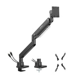Manhattan Desk Mount for TV & Monitors (Full Motion Gas Spring), For screens 13" to 42", C-Clamp or Grommet Assembly,VESA compatability: all between 75x75mm and 200x200mm - check the dimensions of the four mounting holes on back of screen to ensure it fit