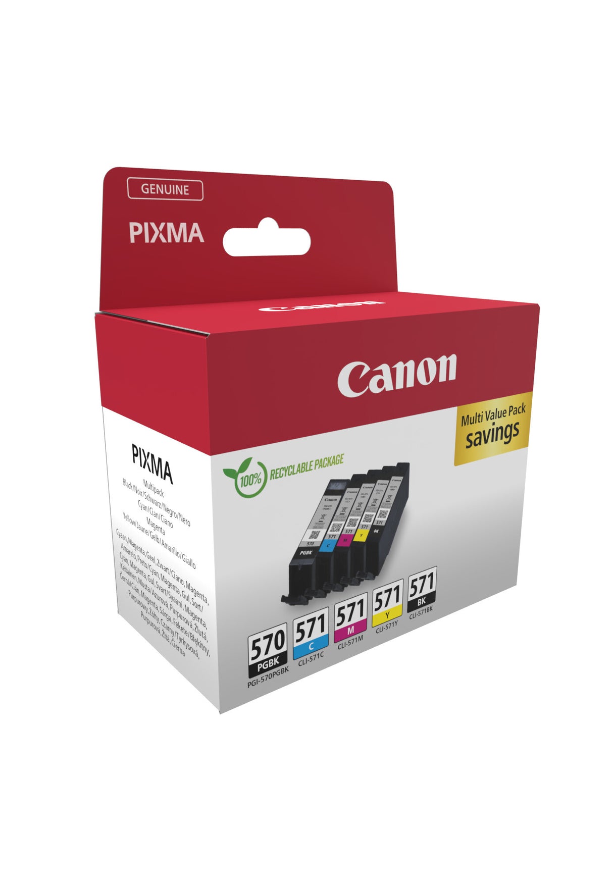 Canon 0372C006 ink cartridge 5 pc(s) Original Black, Cyan, Magenta, Yellow