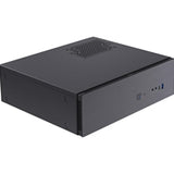 CiT S8i SFF Micro-ATX PC Case - 8.3L Compact Desktop Chassis, Brushed Front, 1 x 80mm Fan, 2 x USB 3.0, TFX PSU Support, Black